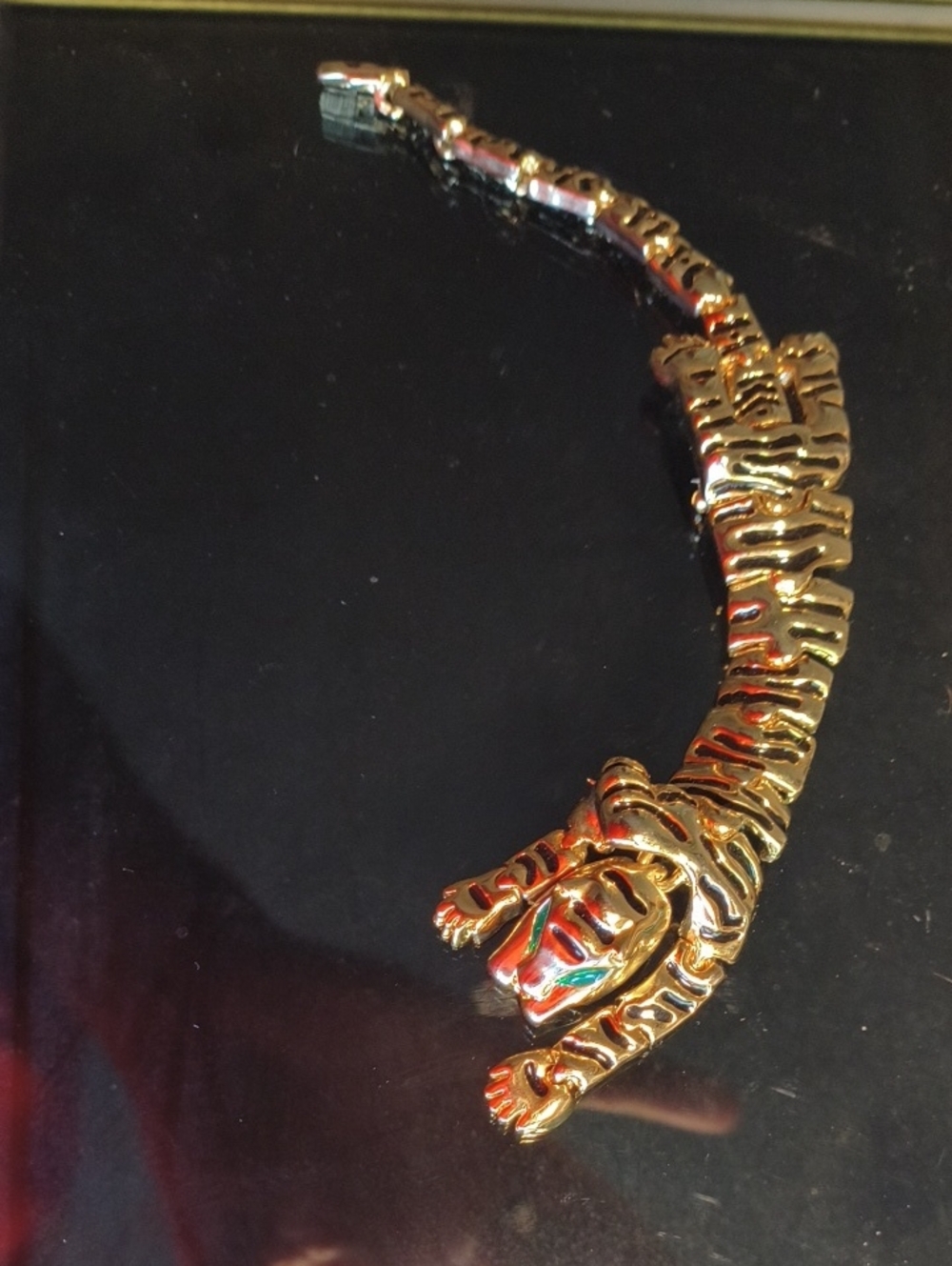 Gold-Tone Tiger Link Double Pin - Women This Is Cool!!
